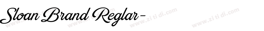 Sloan Brand Reglar字体转换
